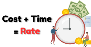 cost + time = rate 
